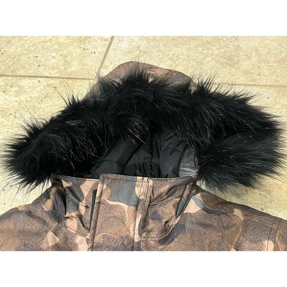 THE NORTH FACE Boy’s Gotham Goose Down Jacket Parka TNF Black Camo M (10) NWT - Picture 9 of 9